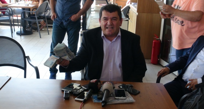 Kırkpınar Ağası para dolu çantayla basın toplantısı yaptı