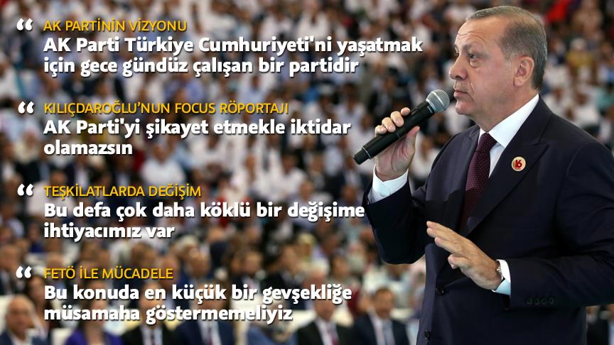 Cumhurbaşkanı Erdoğan: AK Parti'de çok daha köklü bir değişime ihtiyacımız var