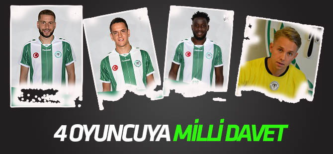 Atiker Konyaspor'da 4 oyuncuya milli davet