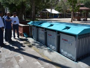Çumra'ya asansörlü çöp konteynerleri yerleştiriliyor