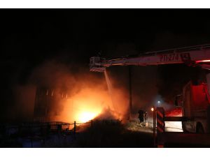 Denizli'de katı atık tesisindeki yangın