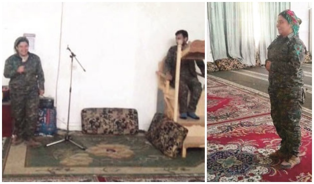 Teröristler Afrin'de camileri ibadete kapatıp, İslamiyetle dalga geçti...