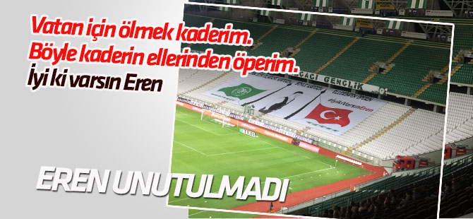 Konyaspor taraftarı Eren'i unutmadı