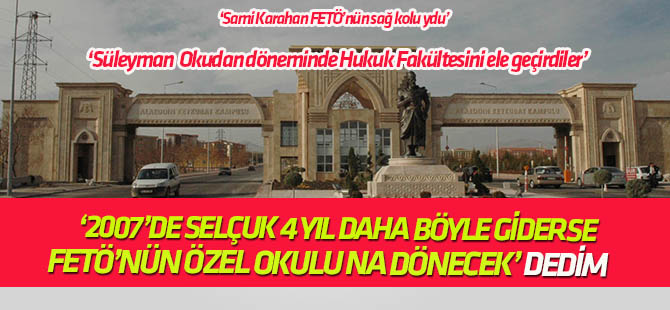 'FETÖ'cüler Süleyman Okudan döneminde Hukuk Fakültesini ele geçirdi'