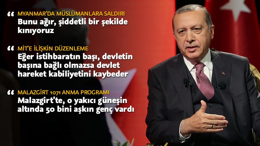 Cumhurbaşkanı Erdoğan, ortak yayında gündemi değerlendirdi
