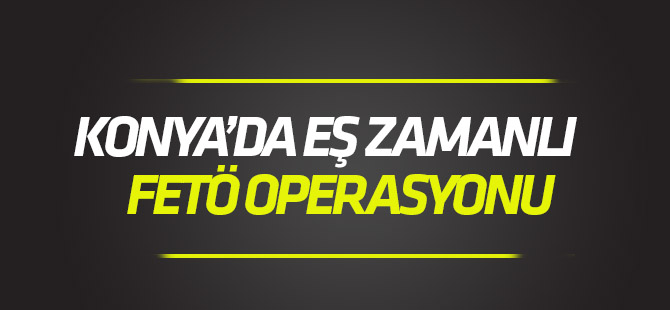 Konya'da eş zamanlı FETÖ/PDY operasyonu