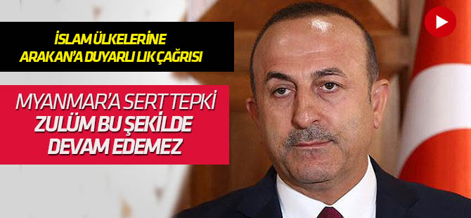 Çavuşoğlu: Myanmar'daki zulüm bu şekilde devam edemez
