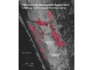 Arakan'da yakılan köylerin uydu görüntüleri yayınlandı