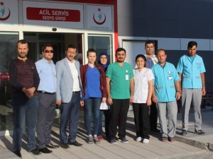 Daire Başkanı Alp'ten hastane ziyareti