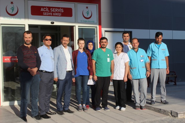 Daire Başkanı Alp'ten hastane ziyareti