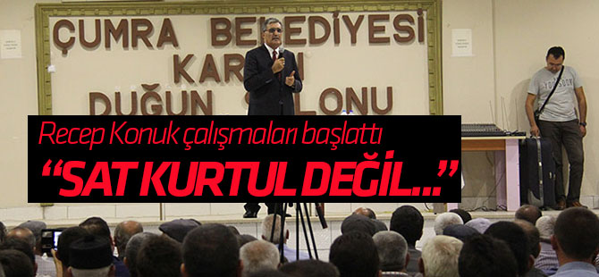 Konuk, Çiftçinin Geleceği Sat Kurtul ile Değil Kur Kurtar ile Kurtulur