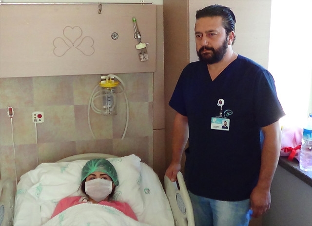 Karnından 9,5 kilogramlık kist çıkarıldı