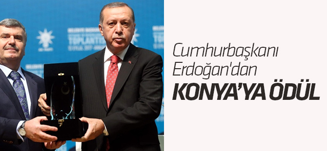 Cumhurbaşkanı Erdoğan'dan Konya Büyükşehir'e Ödül