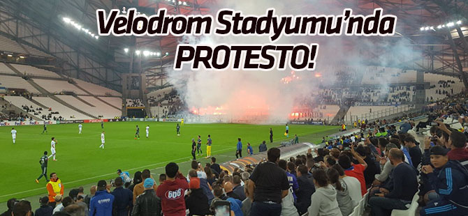 Marsilya taraftarlarından protesto