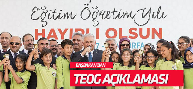 Başbakan Yıldırım'dam TEOG açıklaması