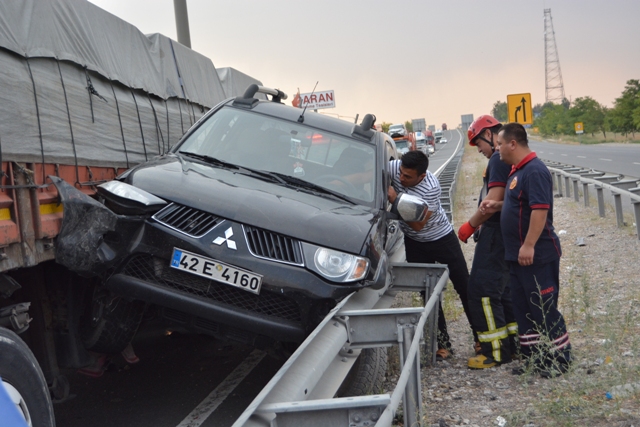 Konya’da trafik kazası: 2 yaralı