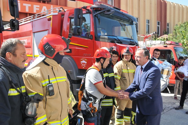 Kütükcü'den itfaiyecilere ziyaret