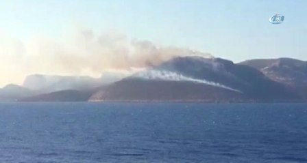 Yunanistan’ın Meis Adası’nda yangın