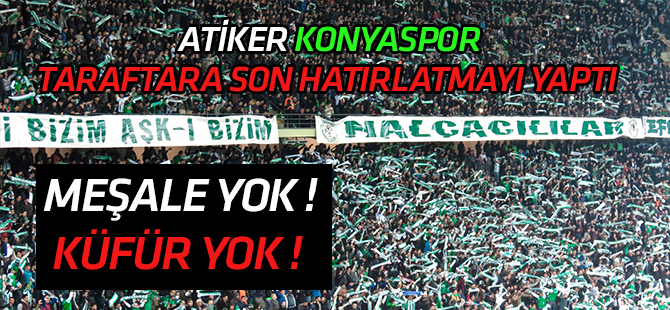 A.Konyaspor’dan taraftarına hatırlatma
