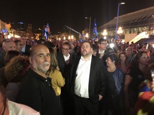 Katalonya'da referanduma destek mitingi