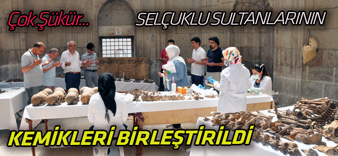 Alaeddin Camisi'ndeki kemikler, üç Selçuklu sultanı ve bir bebeğe ait