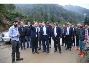 Gençlik ve Spor Bakanı Bak, heyelan bölgesinde
