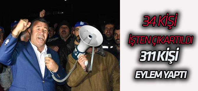 İşten kovulan arkadaşları için eylem yaptılar