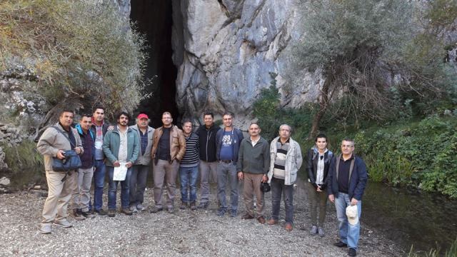 Çamlık Mağaraları'nda arazi çalışması