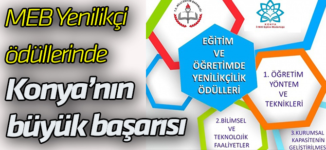MEB Yenilikçilik Ödüllerinde Konya'nın Büyük Başarısı