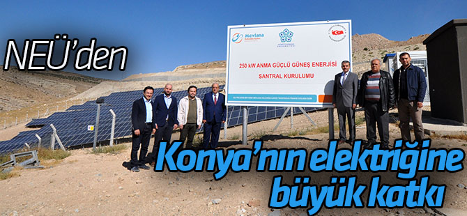NEÜ’den Konya’nın elektriğine katkı