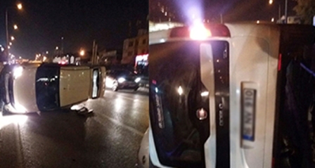 Bursa’da araç takla attı, 1 kişi yaralandı