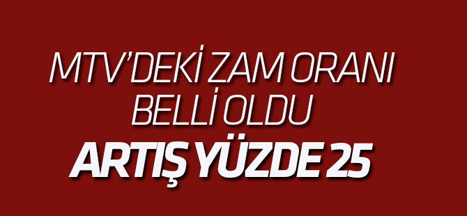 MTV'de artış yüzde 25