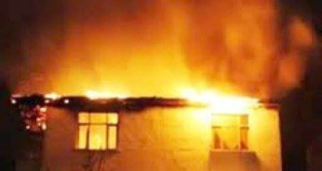 Patlayan tüp yangına sebep oldu