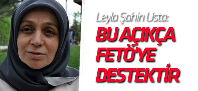 Usta: Bu açıkça FETÖ'ye destektir