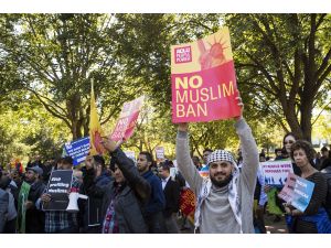 Beyaz Saray önünde "seyahat yasağı" protestosu