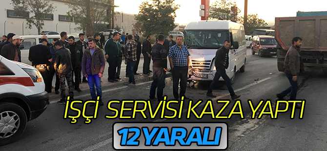 Konya'da işçi servisi ile hafif ticari araç çarpıştı: 12 yaralı