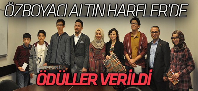 Özboyacı, dereceye girenleri ödüllendirdi