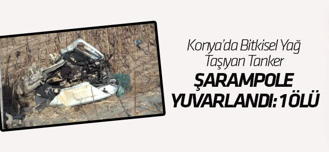 Bitkisel Yağ Taşıyan Tanker Şarampole Yuvarlandı: 1 Ölü