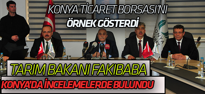 Gıda, Tarım ve Hayvancılık Bakanı Fakıbaba, Konya'da: