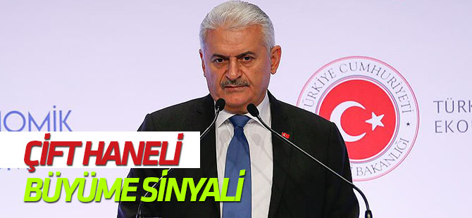 Başbakan Yıldırım'dan  çift haneli büyüme sinyali