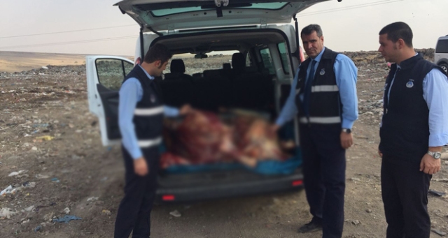 Zabıtadan kaçak et operasyonu