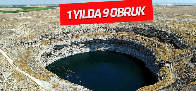 Bir yılda 9 obruk oluştu