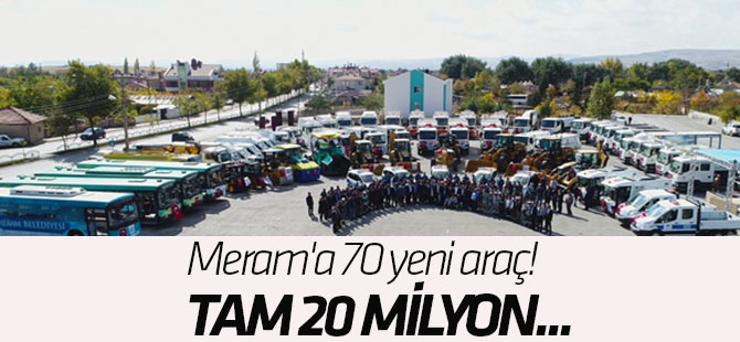 Meram'a 70 yeni araç!