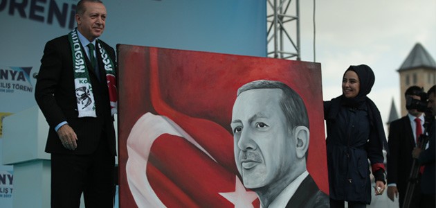 Erdoğan'a Konya'da sürpriz hediye