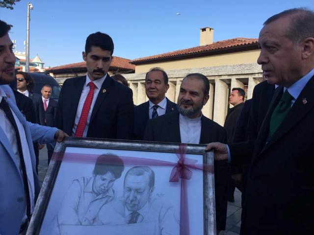 Emre Güneysu'dan Erdoğan'a tablo