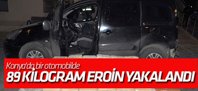 Konya'da bir otomobilde 89 Kilogram Eroin Yakalandı