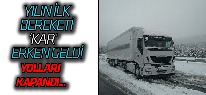 Seydişehir-Antalya karayolu kardan ulaşıma kapandı