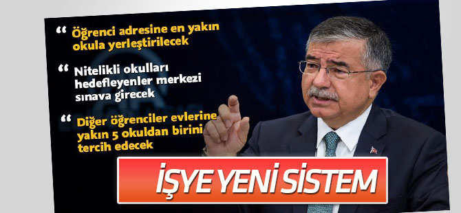 Bakan Yılmaz, liselere geçişte yeni sistemi açıkladı