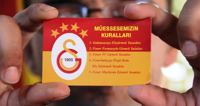 Ezeli rekabet kartvizite taşındı