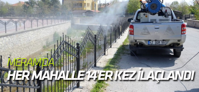 Meram'da Her Mahalle 14'er Kez İlaçlandı